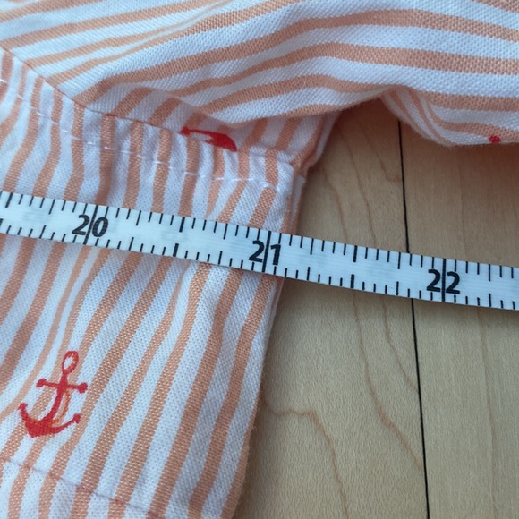 Peachy/orange striped Anchor button down - Picture 5 of 6